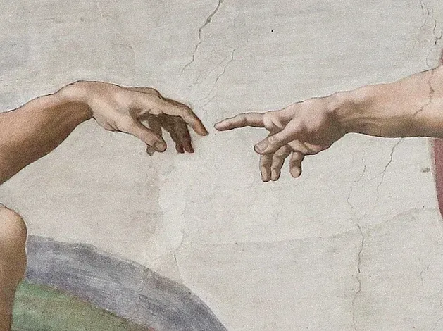 Sistine chapel, the touch between God and Adam